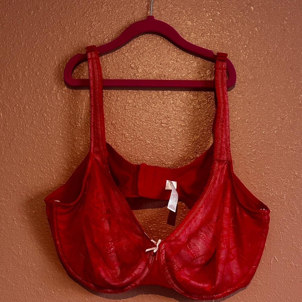 Lane Bryant Vibrant Red Lace Bra